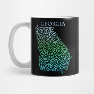 Georgia State Outline Maze & Labyrinth Mug